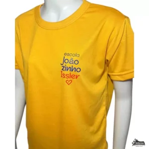 Camiseta uniforme escola Joãozinho Issler amarela